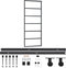 vidaXL - Schuifdeur - met - beslag - 76x205 - cm - aluminium - en - ESG-glas
