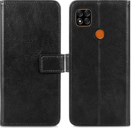 iMoshion Hoesje Geschikt voor Xiaomi Redmi 9C Hoesje Met Pasjeshouder - iMoshion Luxe Bookcase - Zwart