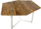 SVJ Salontafel 6-hoek - 56x73x45 cm - Metaal - Wit/Bruin - Set van 2