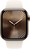 Apple Watch Series 10 - Smartwatch - GPS + Cellular - 42mm - Titanium - Zilver (Beige)