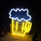 Retro Neon Verlichting – Eenvoudig op te Hangen – Bier – Wit/Geel