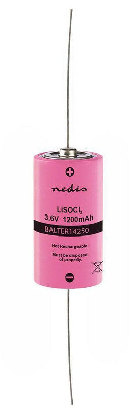 Nedis BALTER14250A - Batterij - 3,6V 1200mAh 25,0mm x 14,3mm met soldeertags