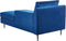 GUERET - Chaise longue - Blauw - Symmetrisch - Fluweel
