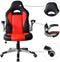 Bureaustoel Thomas - gamestoel - inklapbare armleuning ergonomisch - rood zwart