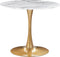 BOCA - Ronde eettafel - Wit/Goud - 90 cm - MDF