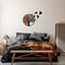 Woondecoratie - Decoratief Houten Wandaccessoire - Zwart Walnoot - Afmetingen 92x3x71cm