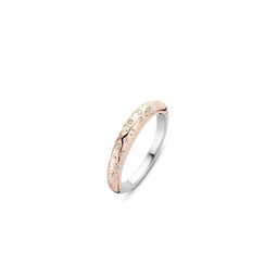 TI SENTO Ring 12107ZR - Zilveren dames ring - Rosé plated met zirkonia - Maat 50