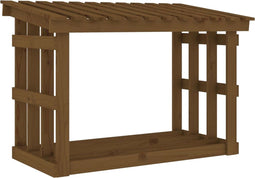 vidaXL - Haardhoutrek - 108x64,5x77 - cm - massief - grenenhout - honingbruin