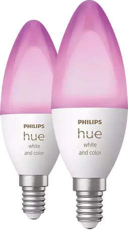 Philips Hue - E14 Kaarslamp - White and Color Ambiance met Bluetooth - (2 stuks)
