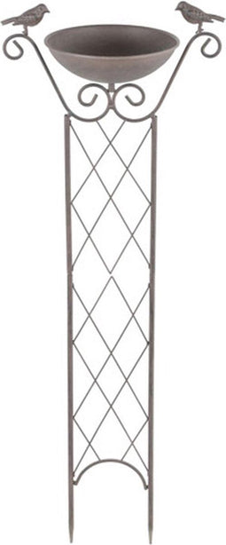 HI Vogelvoederbak met plantensteun bruin