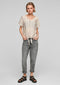 Q/S Designed by Blouse - Korte mouwen V-hals - Maat XL (42)