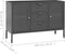 vidaXL - Dressoir - 105x35x70 - cm - staal - en - gehard - glas - antracietkleurig
