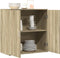 vidaXL - Dressoir - 79x38x80 - cm - bewerkt - hout - sonoma - eikenkleurig