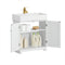 SoBuy Wastafel Onderkast - 2 Deurs - 60 x 60 x 29 cm - Wit