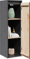 vidaXL - Wandkast - 30x30x100 - cm - massief - grenenhout - grijs