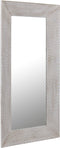 PTMD Chinasa White Rect Mdf Mirror Gold Finish Low