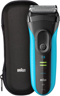 Braun Series 3 ProSkin 3045s - Scheerapparaat - Nat/droog - Douchebestendig - Zwart/Blauw