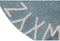 Vloerkleed kinderkamer Round ABC Vintage Blue-Natural