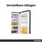 HANSEATIC HCDB18080DWDBI - Multi Door koel-vriescombinatie - 419 Liter - Zwart