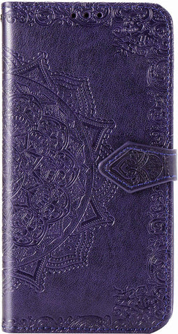 Hoesje Met Pasjeshouder Geschikt voor Samsung Galaxy A51 - Mandala Bookcase - Paars