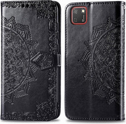 iMoshion Hoesje Geschikt voor Huawei Y5p Hoesje Met Pasjeshouder - iMoshion Mandala Bookcase - Zwart