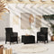 vidaXL - Tuinstoelen - 2 - st - met - kussens - polypropeen - rattan - grafietkleurig