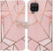 iMoshion Hoesje Geschikt voor Samsung Galaxy A12 Hoesje Met Pasjeshouder - iMoshion Design Softcase Bookcase - Meerkleurig / Pink Graphic