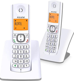 Alcatel F530 - DECT-telefoon - 2 handsets - Nummerherkenning - Grijs/Wit (2 stuks)