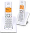 Alcatel F530 - DECT-telefoon - 2 handsets - Nummerherkenning - Grijs/Wit (2 stuks)