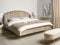 AMBILLOU - Tweepersoonsbed - Taupe - 180 x 200 cm - Fluweel