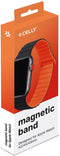 Celly BandMag 2-in-1 - Smartwatch bandje - Magnetische sluiting - Zwart/Oranje
