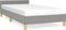 vidaXL - Bedframe - zonder - matras - 90x190 - cm - stof - lichtgrijs