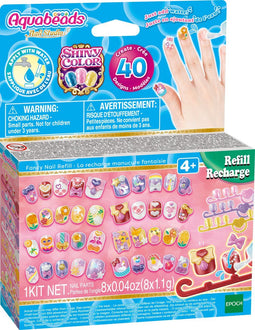 Aquabeads fancy nagel navulling- 40 nagels in 8 kleuren