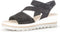 Gabor 24.640.67 - Dames Sandalen - Sleehak met klittebandsluiting - Zwart (2023)