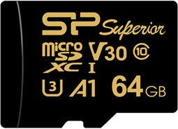 Silicon Power - SP064GBSTXDV3V1HSP - Micro SD-Kaart 64GB - High Endurance UHS-I V30
