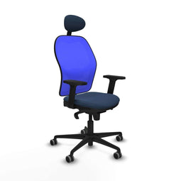 Jorquera Piqueras y Crespo 2D036G1 - Bureaustoel met hoofdsteun - Verstelbare hoogte - Marineblauw