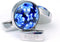 Manchetknoop Royal Delft rond bloem