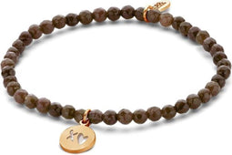 CO88 Collection Beloved 8CB 90159 Bedelarmband - Jade Natuursteen 4 mm - Bruin