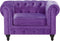 CHESTERFIELD - Woonkamerset - Paars - Fluweel