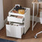 SoBuy FBT121-W - Bijzettafel - 2 Laden - Wit - 40x40x54 cm