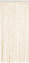 vidaXL - Vliegengordijn - 56x185 - cm - chenille - beige - en - wit