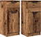 vidaXL - Dressoirs - 2 - st - 30x30x70 - cm - bewerkt - hout - oud - houtkleurig