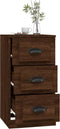 vidaXL - Dressoir - 36x35,5x67,5 - cm - bewerkt - hout - bruin - eikenkleur