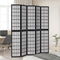 vidaXL - Kamerscherm - met - 5 - panelen - massief - paulowniahout - zwart