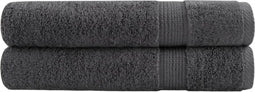 vidaXL - Saunadoeken - SOLUND - 2 - st - 600 - g/m² - 80x200 - cm - antracietkleur