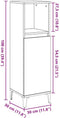 vidaXL - Badkamerkast - 30x30x100 - cm - bewerkt - hout - oud - houtkleurig