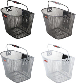 KLICKfix Uni mand - Fietsmand voor stuur - Hoog design met handvat - 16 l - Zwart