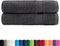 vidaXL - Handdoeken - SOLUND - 2 - st - 600 - g/m² - 50x100 - cm - antracietkleurig