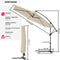 Tectake Aluminium zweefparasol 400622 - 350 cm - UV-bescherming - Beige