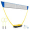 Coast Draagbare Badmintonset - Inclusief Net 270 x 160 cm - 2 Rackets 2 Shuttles Opbergdoos Geel